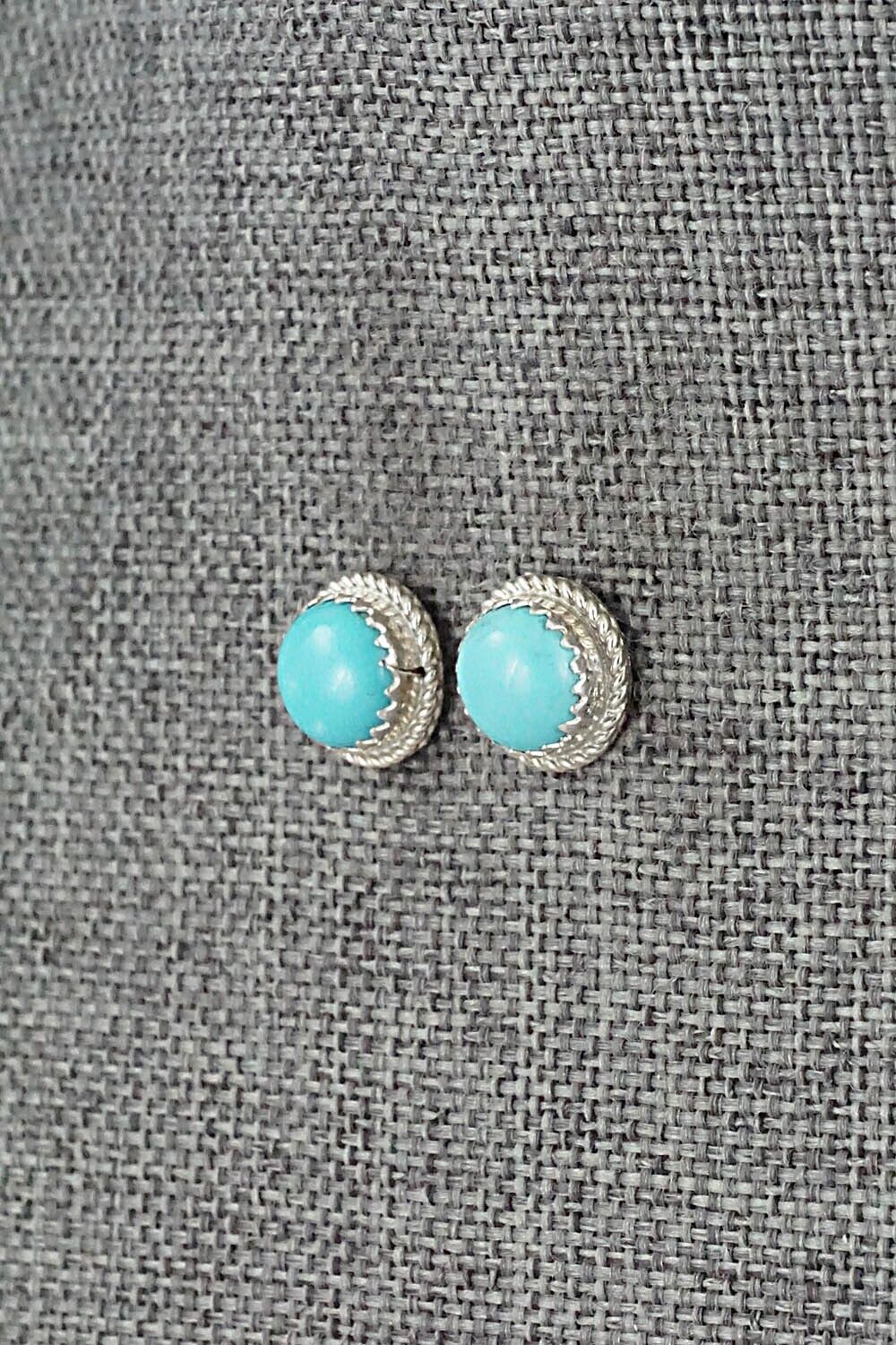 Turquoise & Sterling Silver Earrings - Sally Arviso