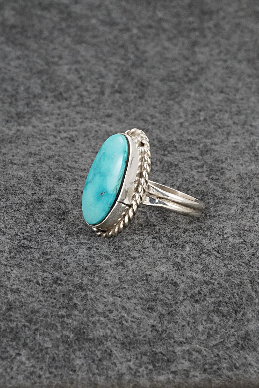 Turquoise & Sterling Silver Ring - Darius Arviso - Size 8.5