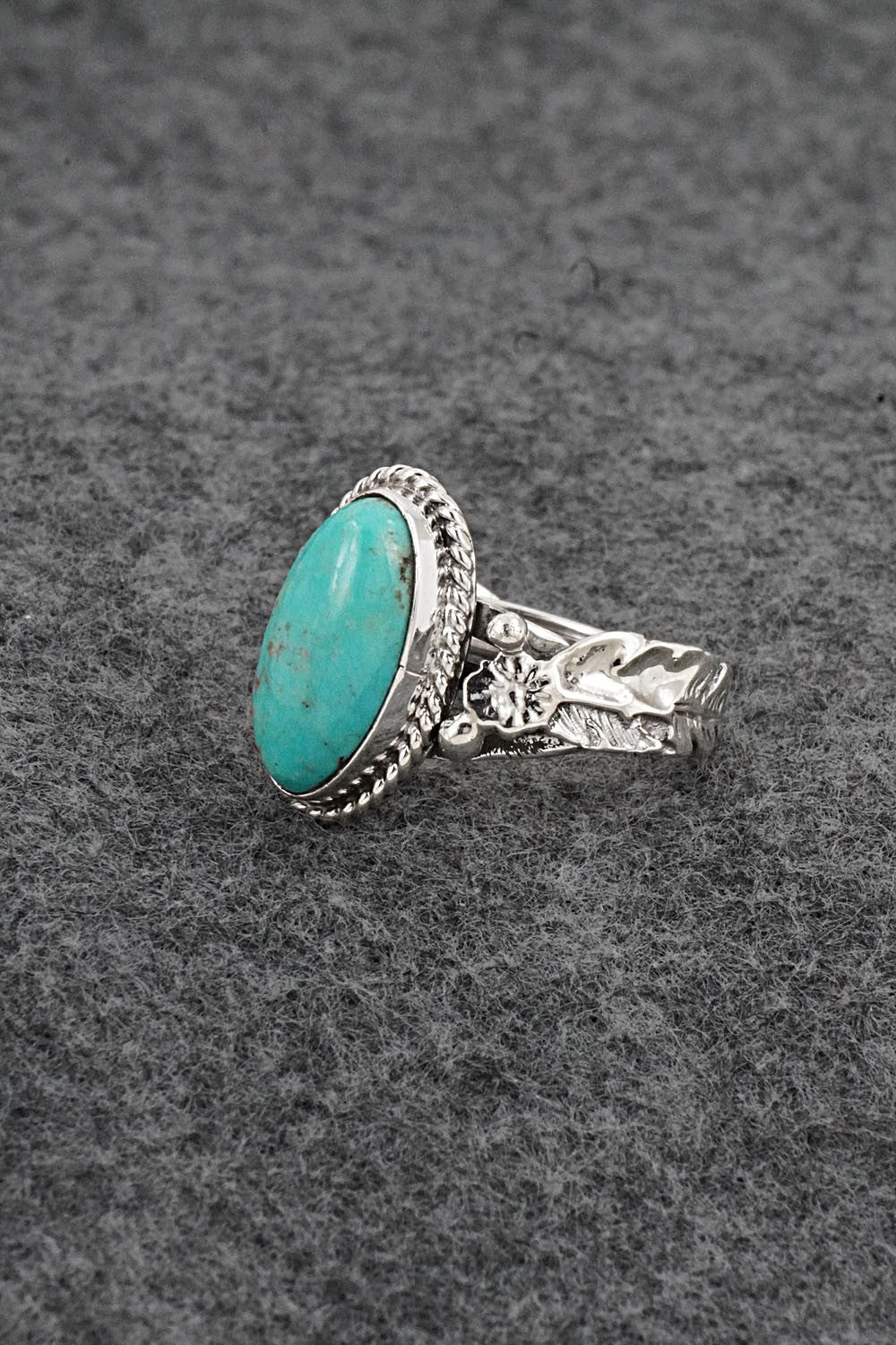 Turquoise & Sterling Silver Ring - Annette Chiquito - Size 8.75