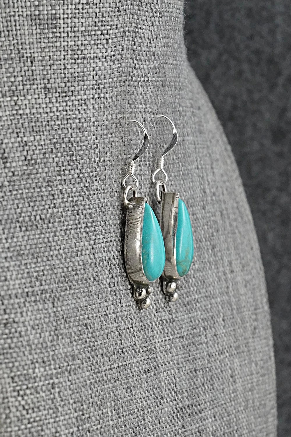 Turquoise & Sterling Silver Earrings - Robinson Martinez