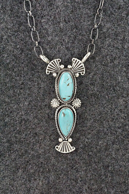 Turquoise & Sterling Silver Necklace - Verley Betone