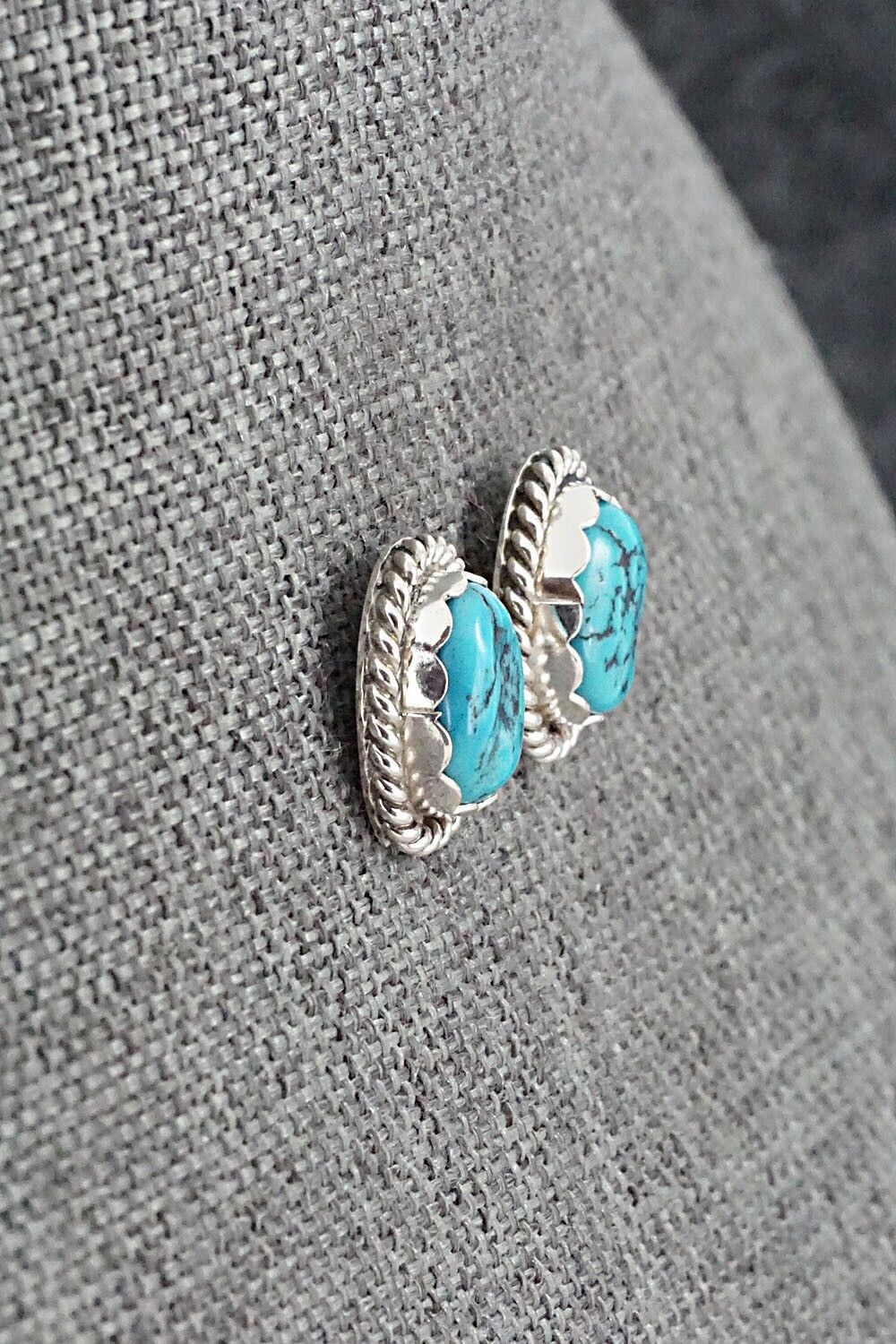 Turquoise & Sterling Silver Earrings -Isabelle John