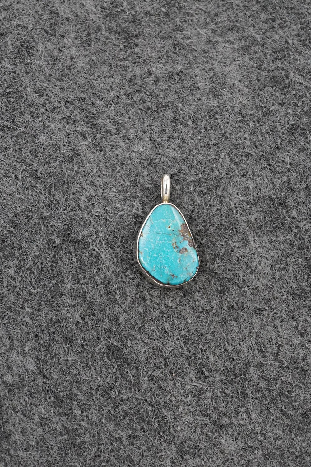 Turquoise & Sterling Silver Pendant - Ernest Hawthorne