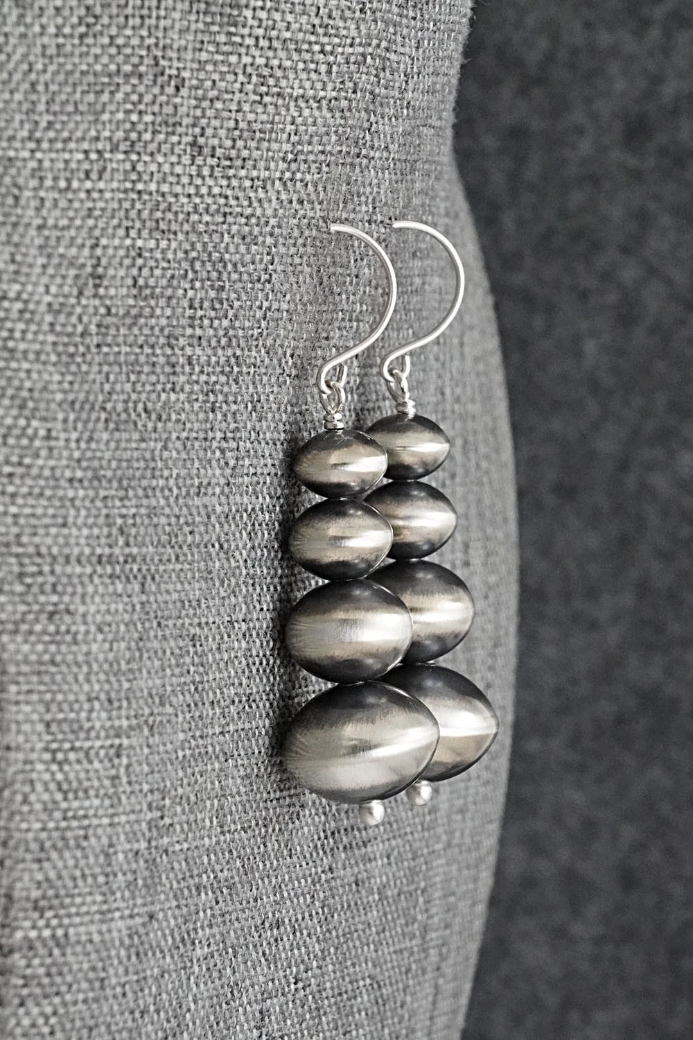 Sterling Silver Navajo Pearl Earrings - Bryannen Halwood