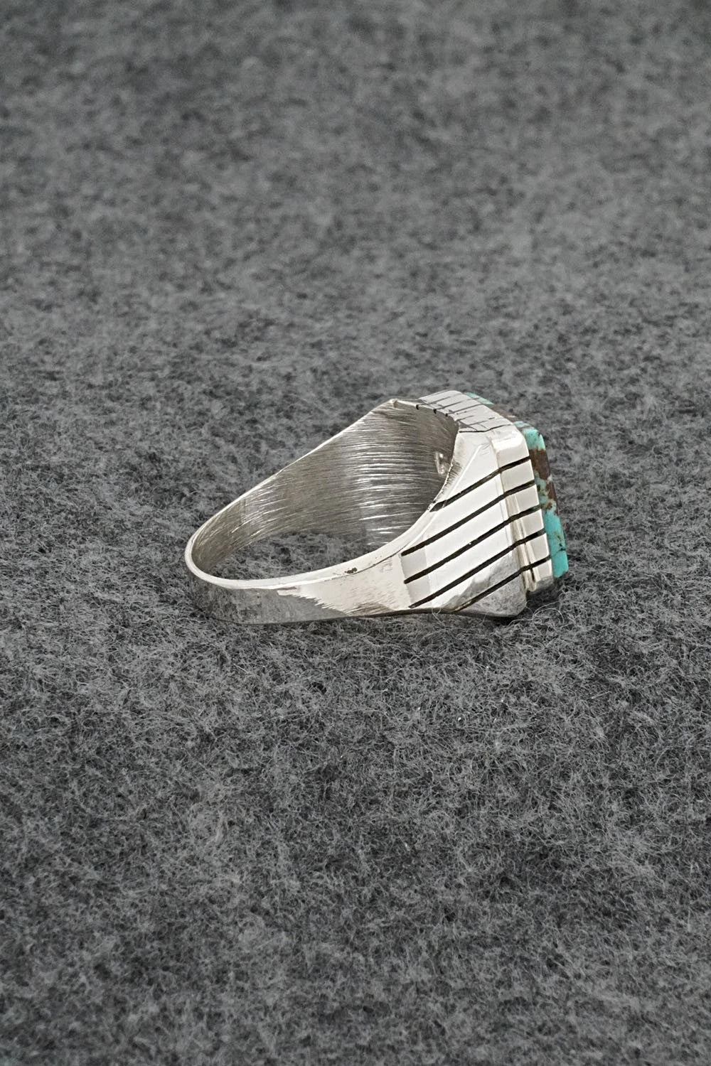 Turquoise & Sterling Silver Ring - Trevor Jack - Size 11.5