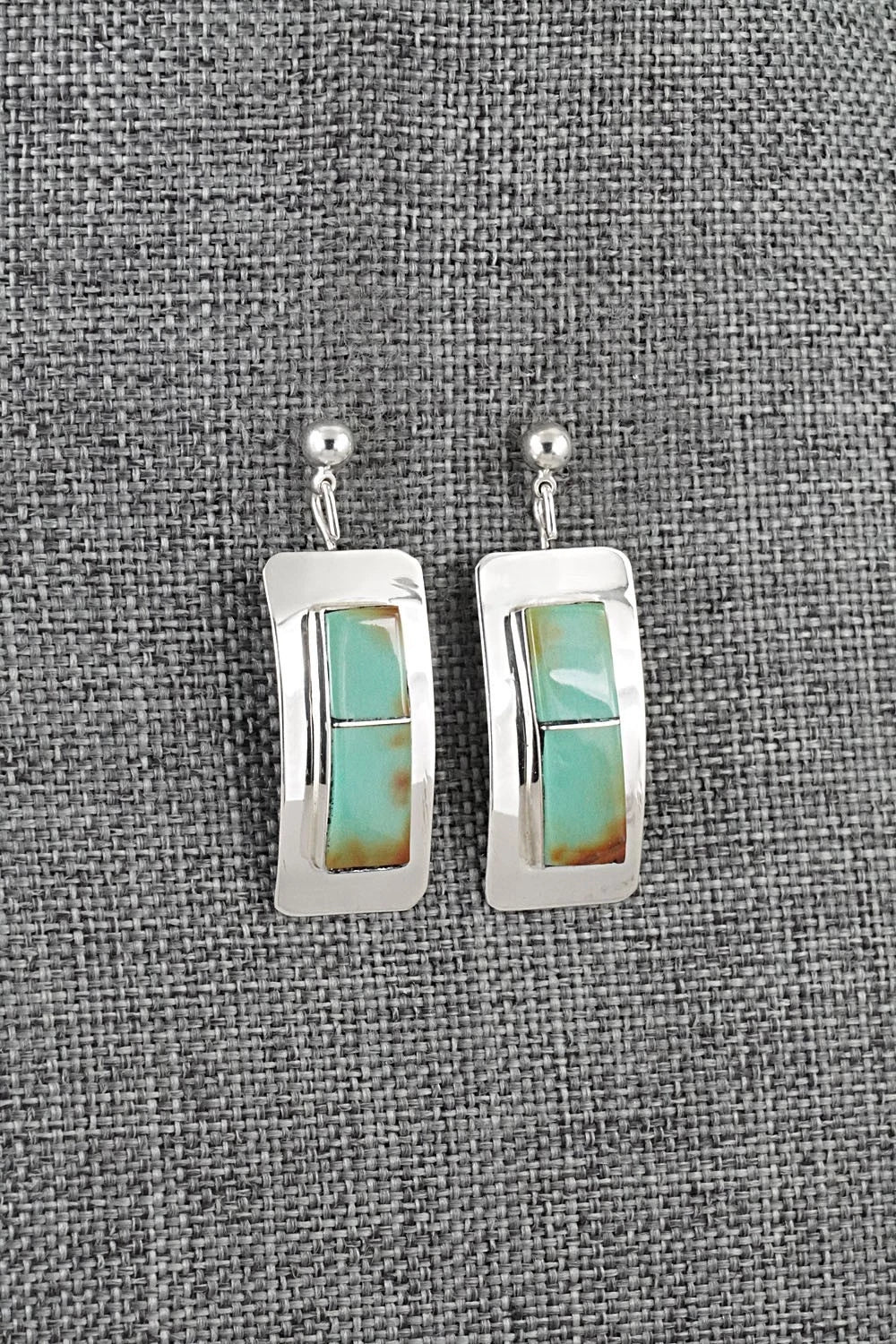 Turquoise & Sterling Silver Earrings - Brenda Pete