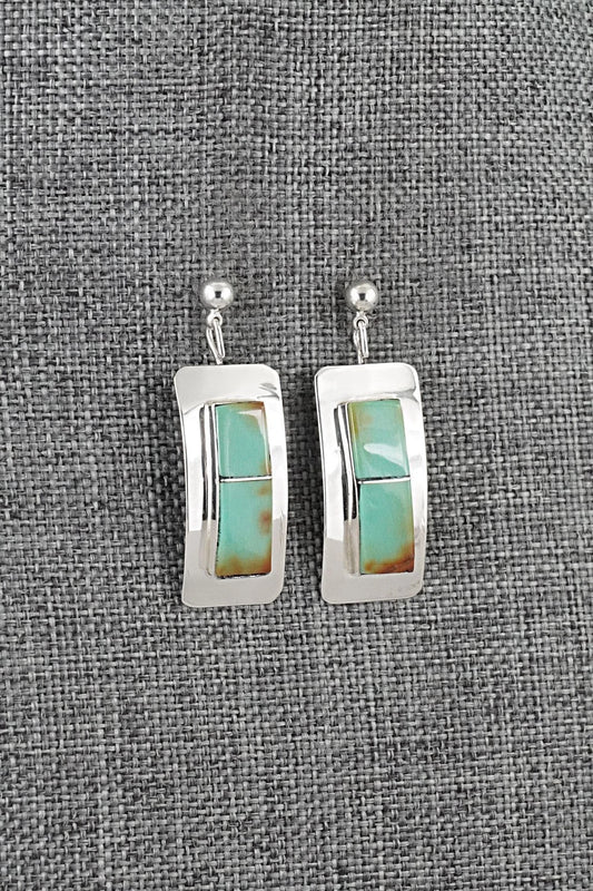 Turquoise & Sterling Silver Earrings - Brenda Pete