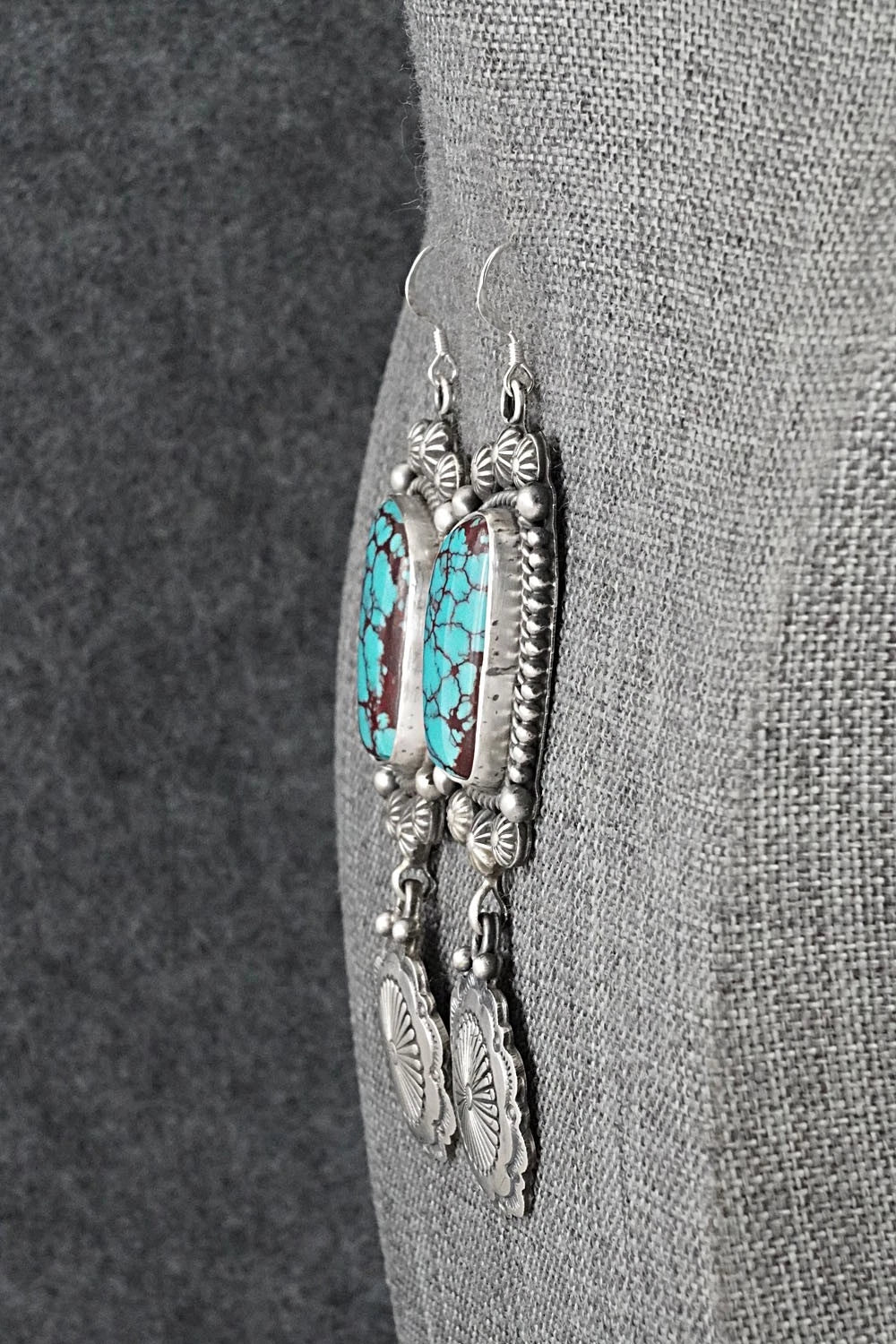 Turquoise & Sterling Silver Earrings - Michael Calladitto