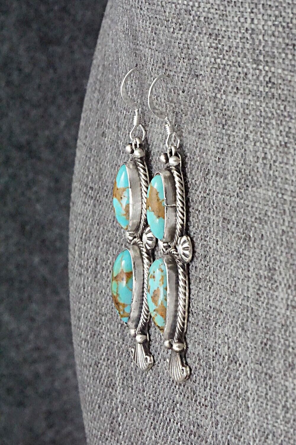 Turquoise & Sterling Silver Earrings - Verley Betone