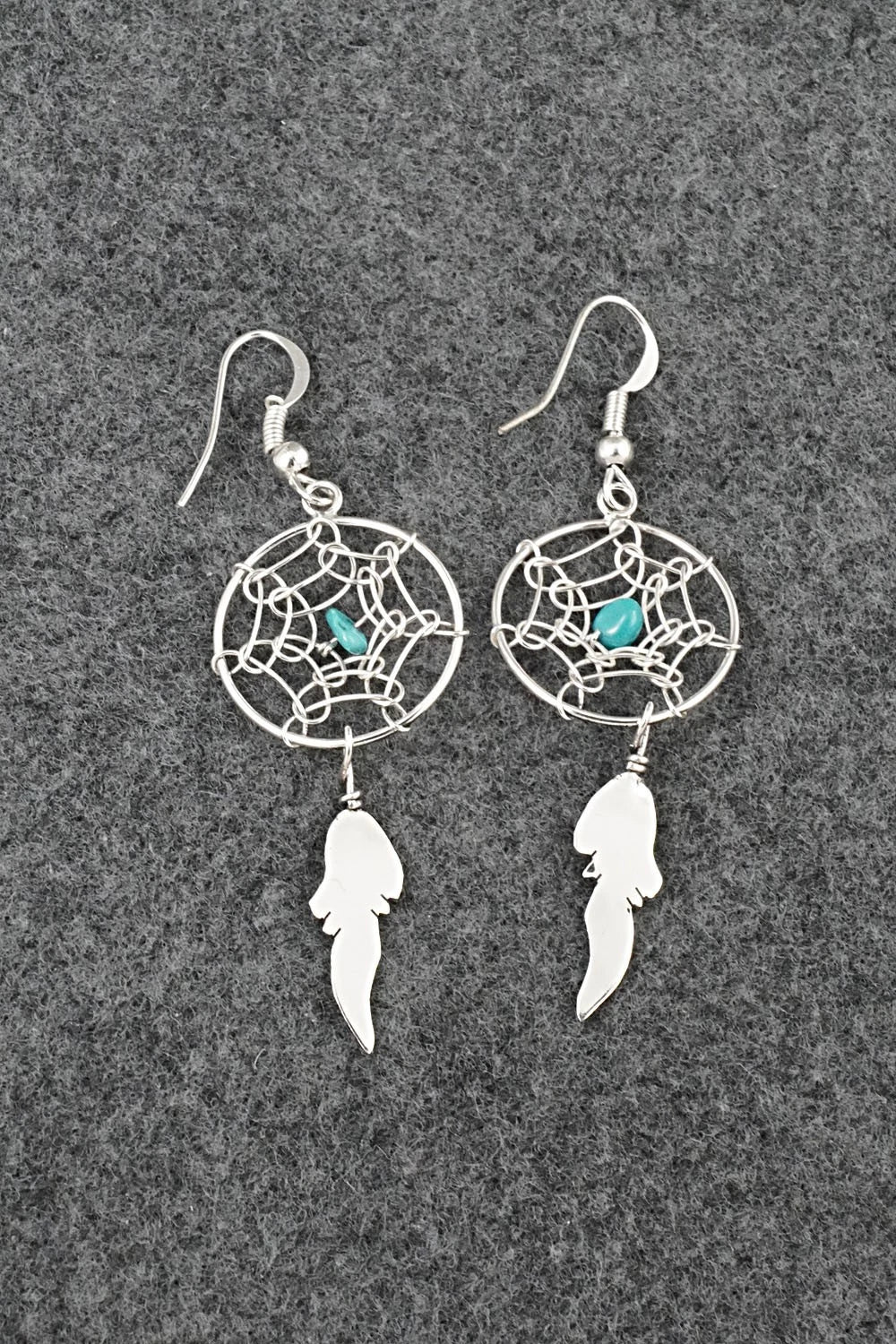 Turquoise & Sterling Silver Earrings - Lorenzo Arviso