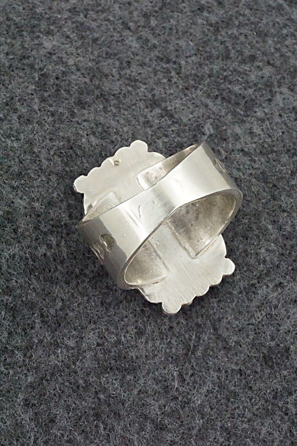 Turquoise & Sterling Silver Ring - Adrienne Gordon - Size 10.5
