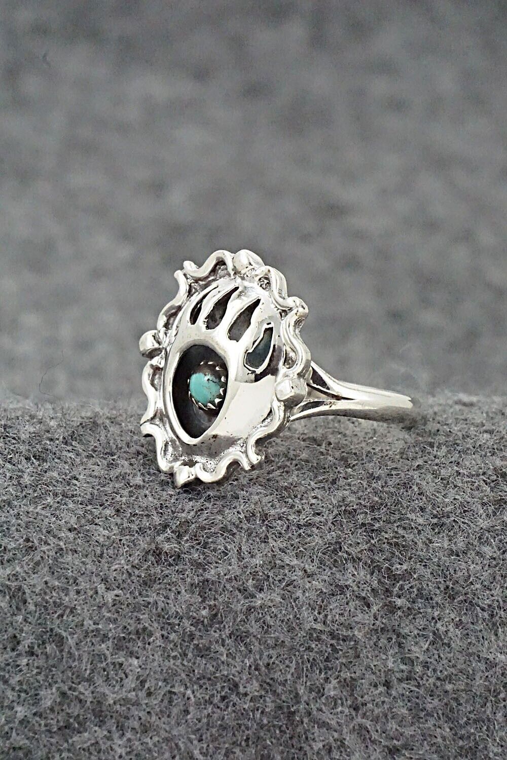 Turquoise & Sterling Silver Ring - Betty Hawthorne - Size 8.75