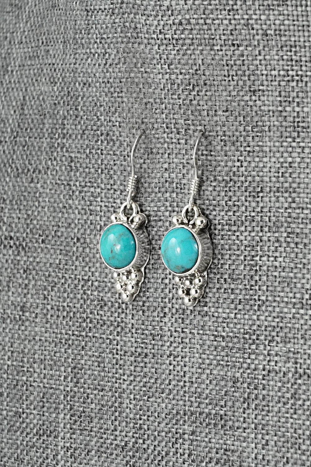 Turquoise & Sterling Silver Earrings - Isabell Yazzie