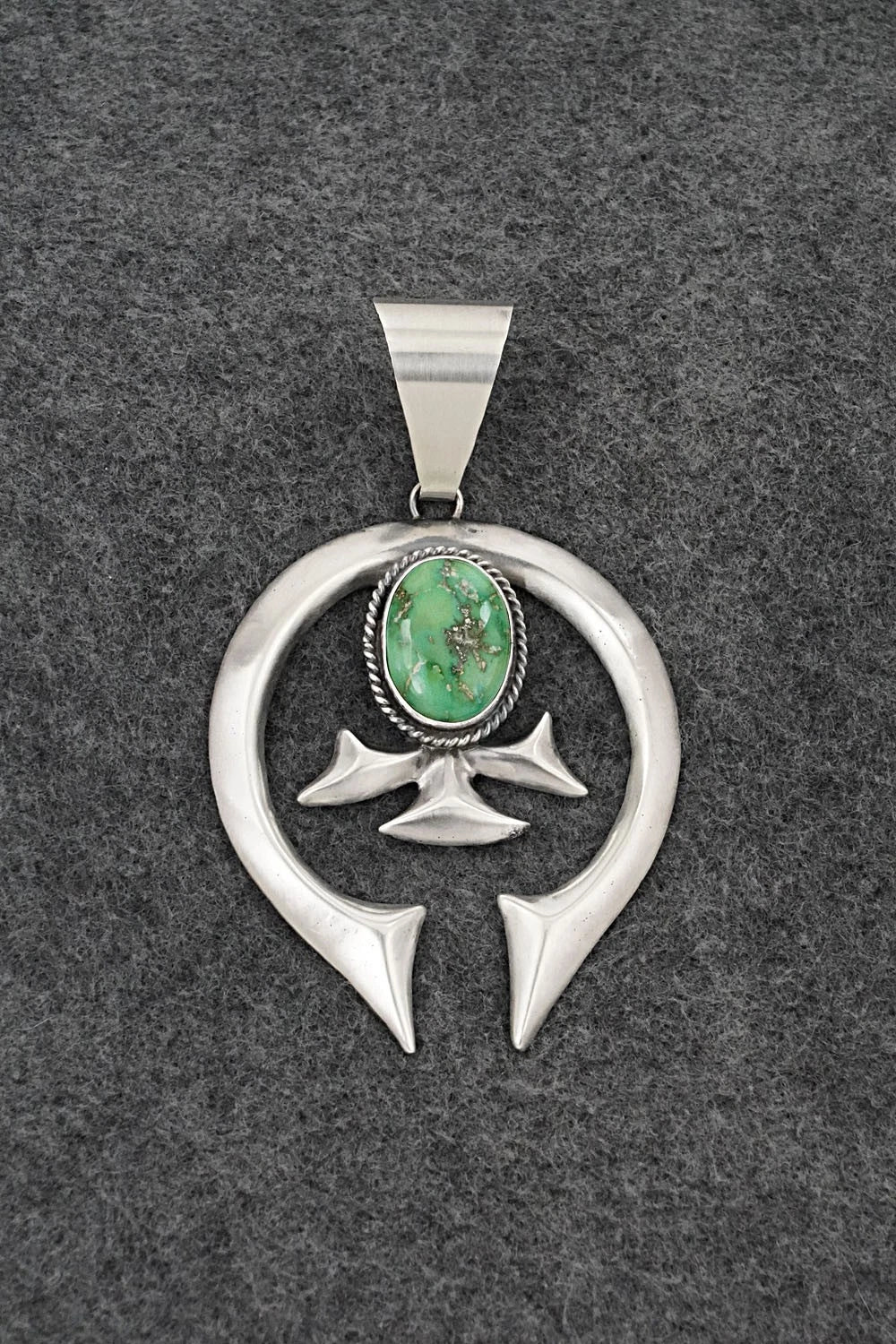 Turquoise & Sterling Silver Pendant - Eugene Gruber