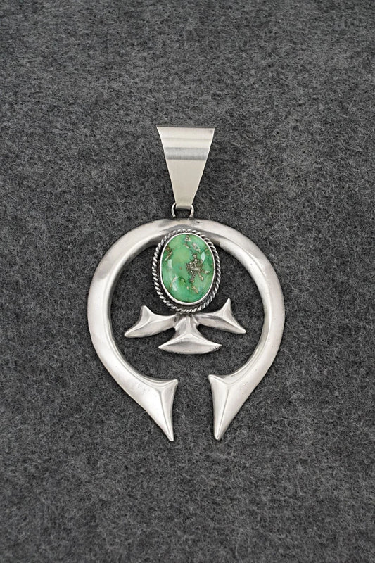 Turquoise & Sterling Silver Pendant - Eugene Gruber