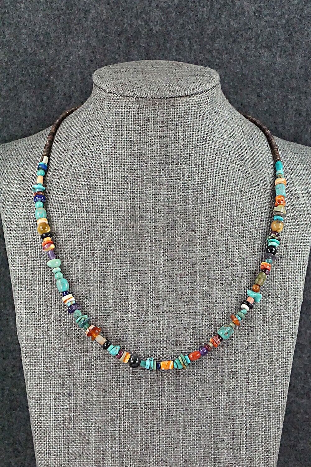 Multi Stone and Sterling Silver Necklace - Helen Tsosie