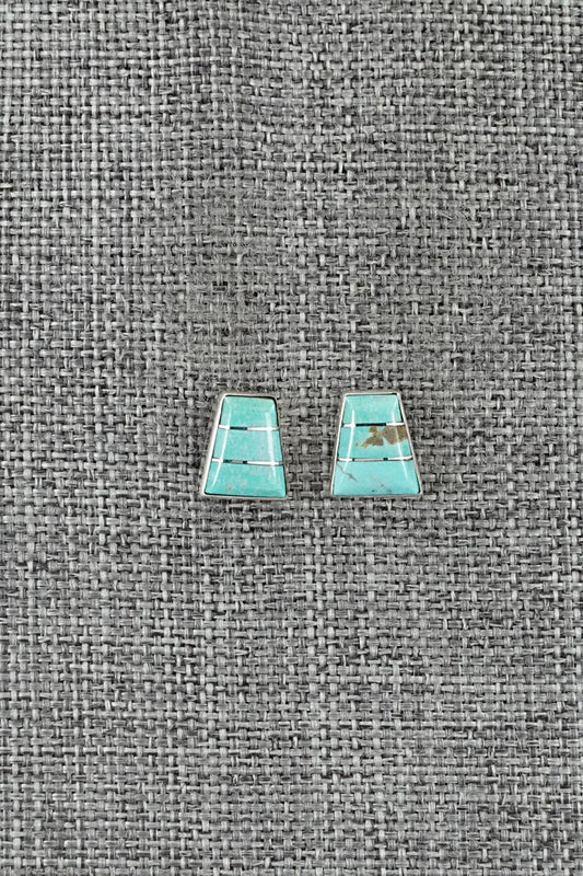 Turquoise and Sterling Silver Earrings - Michelle Haloo