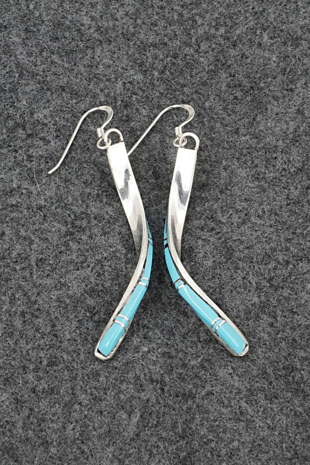 Turquoise & Sterling Silver Earrings - Terrance Panteah