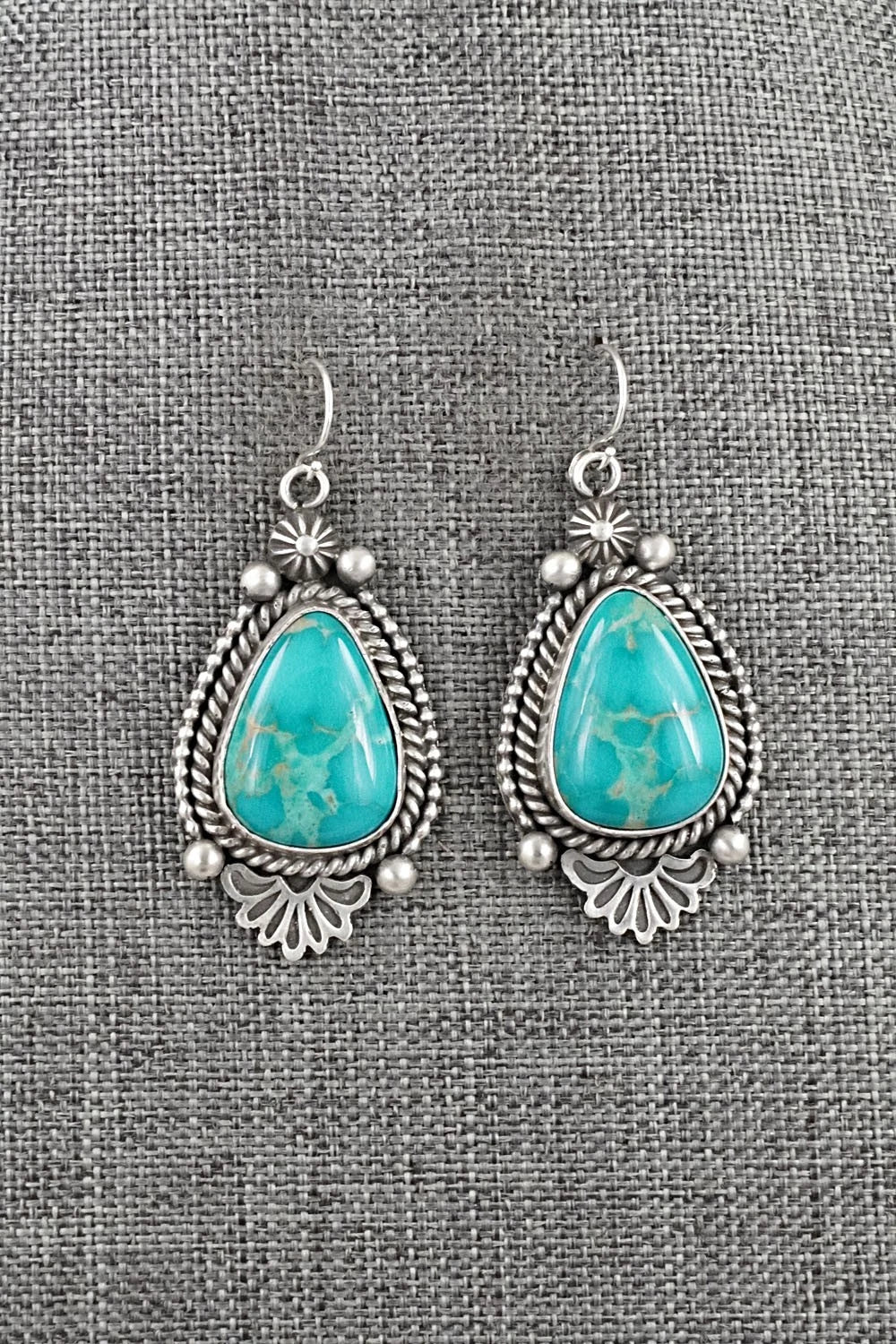 Turquoise & Sterling Silver Earrings - Michael Calladitto
