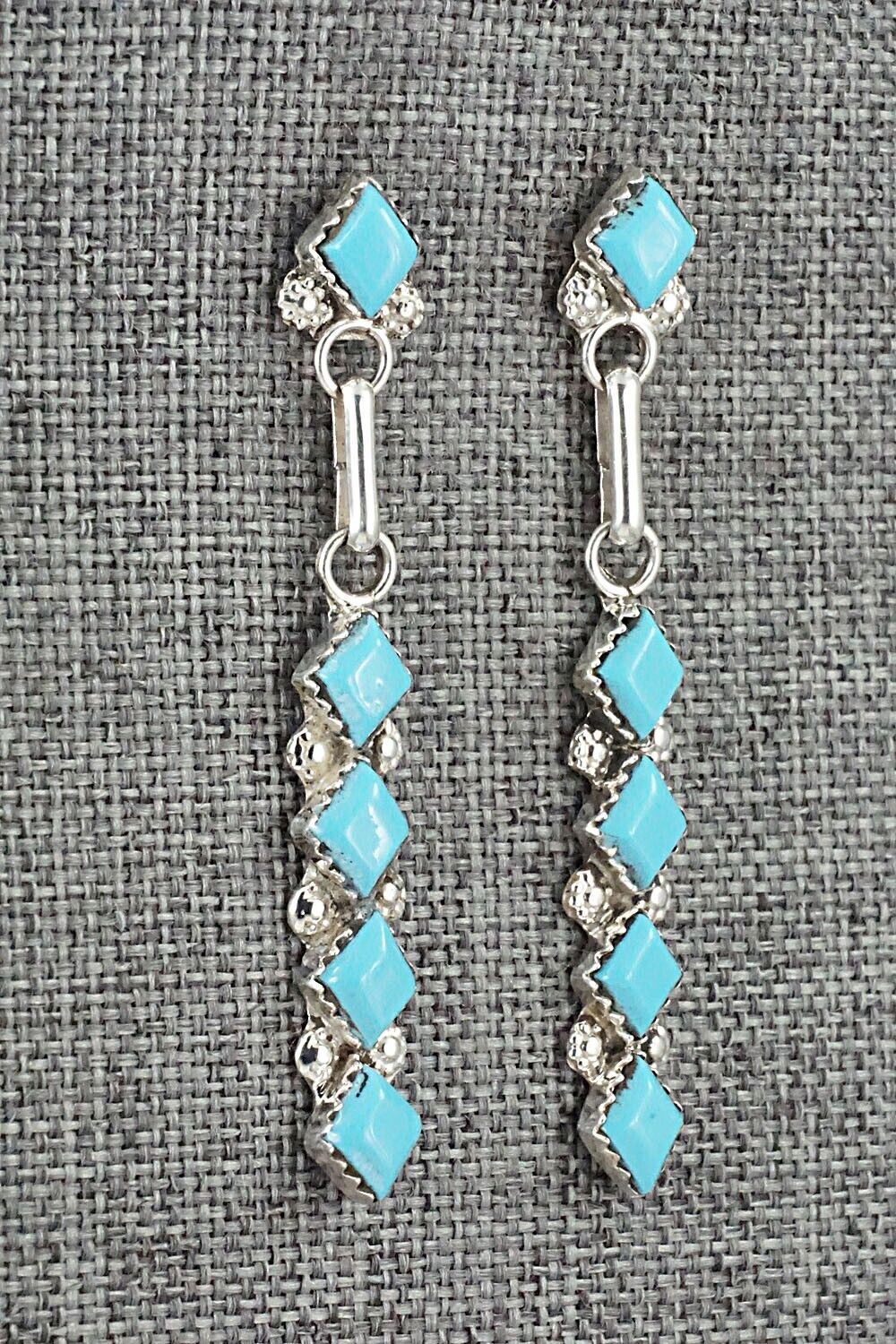 Turquoise & Sterling Silver Earrings - Olivia Qualo