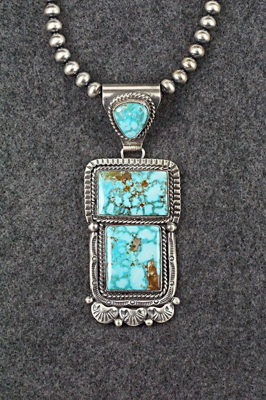 Turquoise & Sterling Silver Necklace - Raymond Delgarito