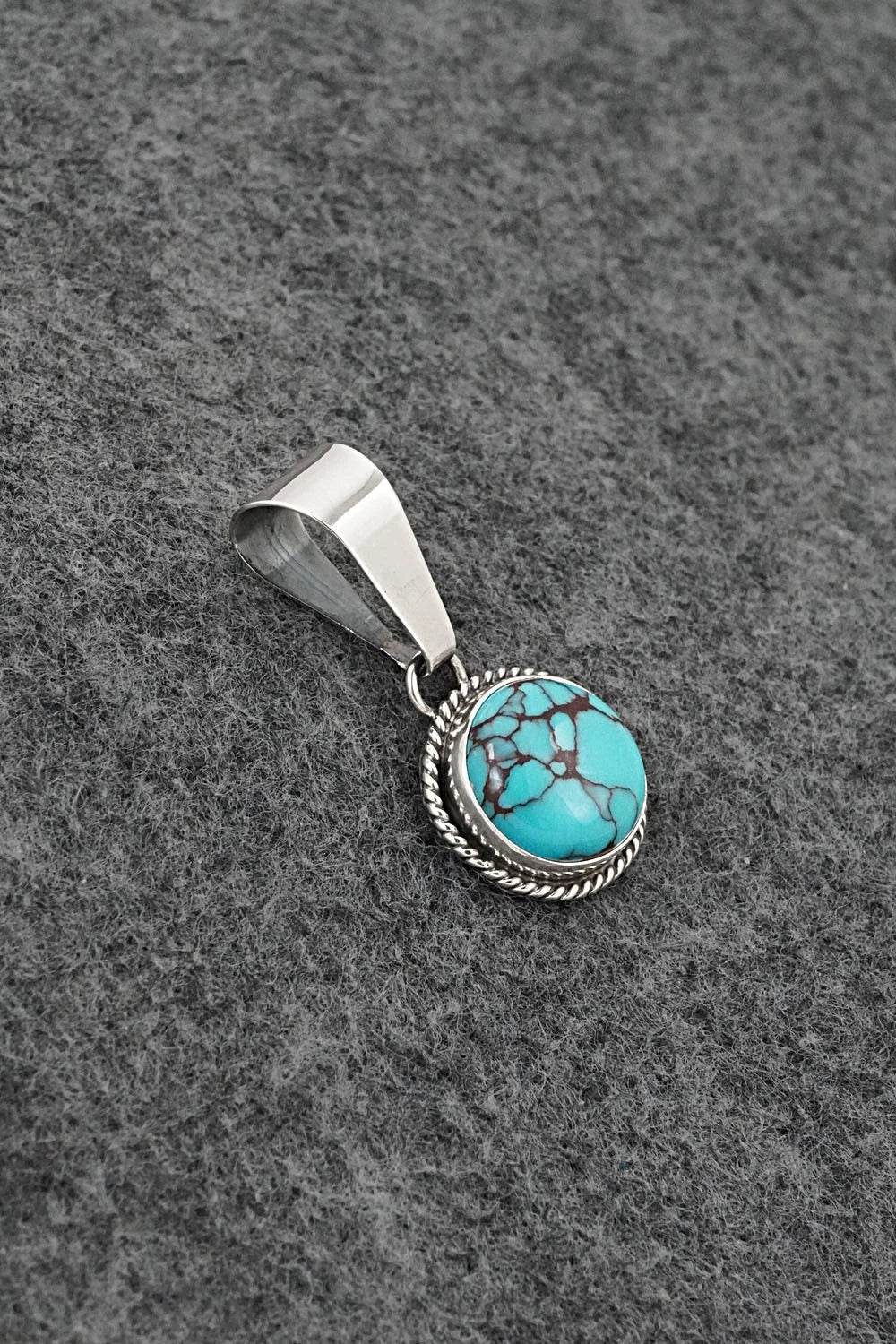 Turquoise & Sterling Silver Pendant - Eugene Gruber