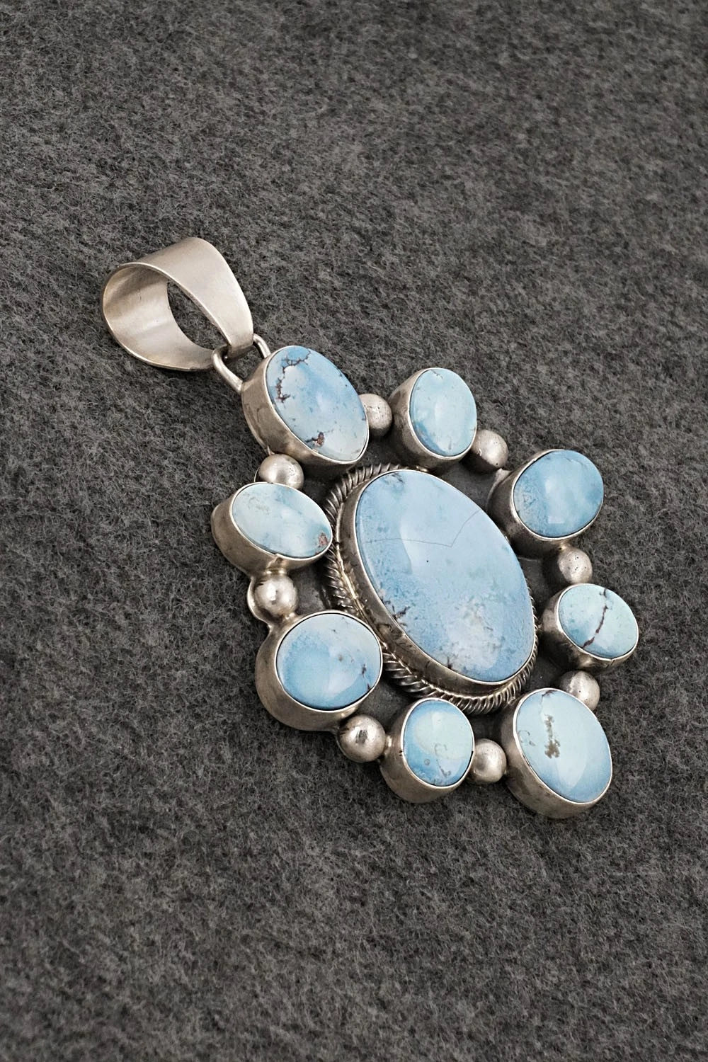Turquoise & Sterling Silver Pendant and Earrings Set - Bobby Johnson