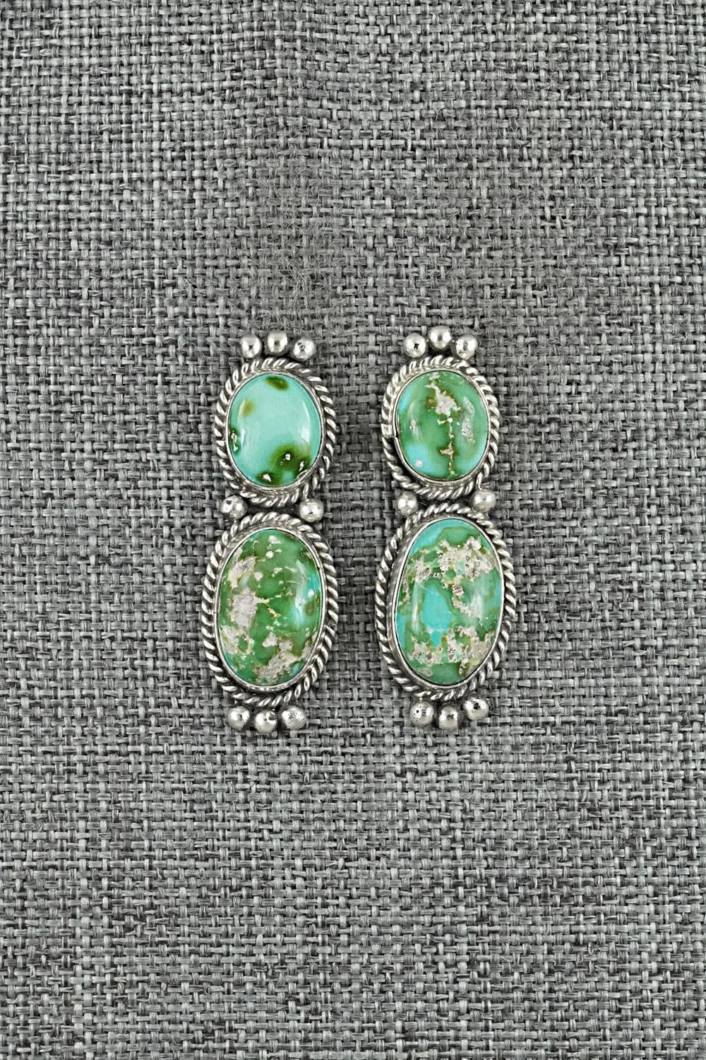 Turquoise & Sterling Silver Earrings - Rena Begay