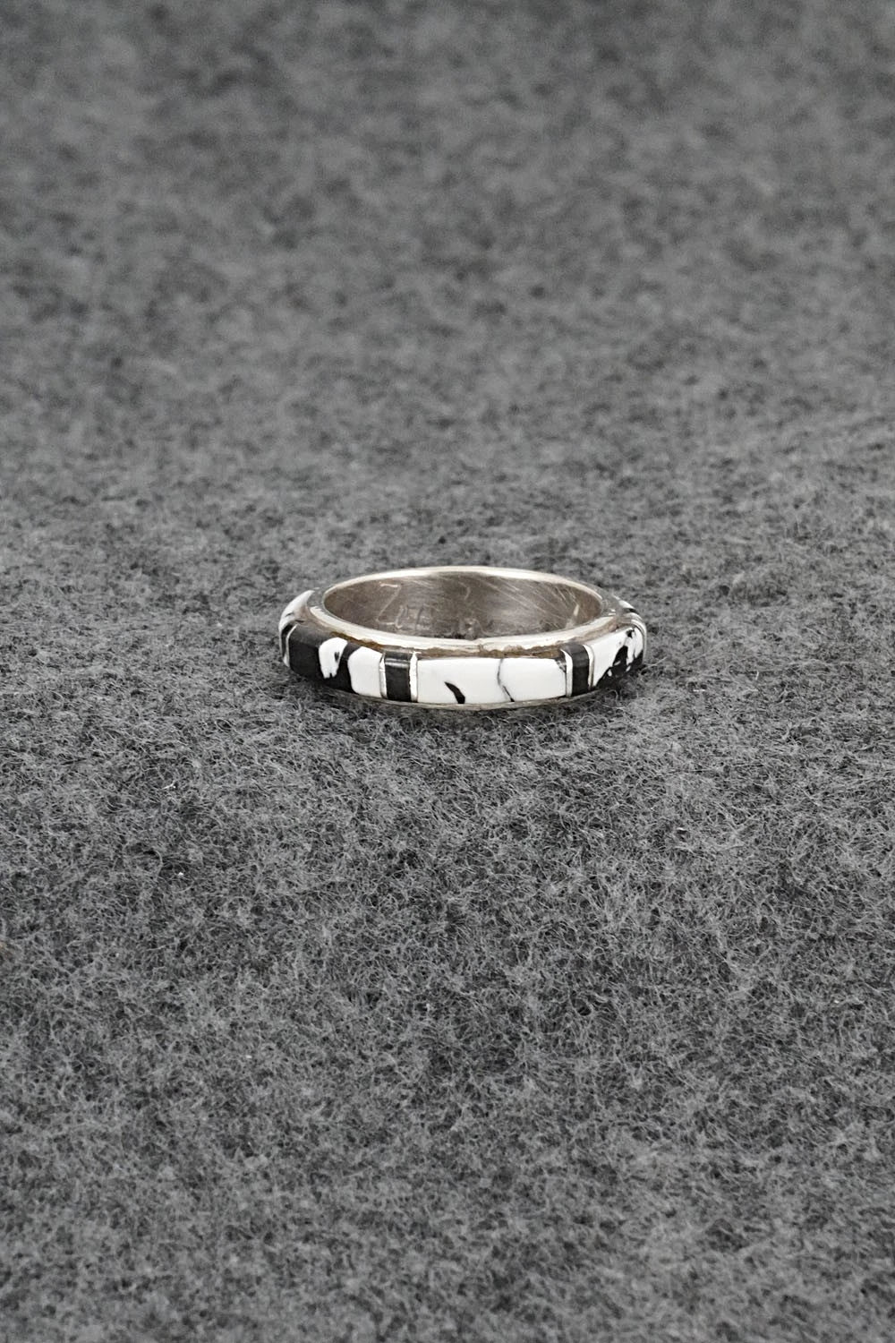 White Buffalo & Sterling Silver Ring - Terrance Panteah - Size 7