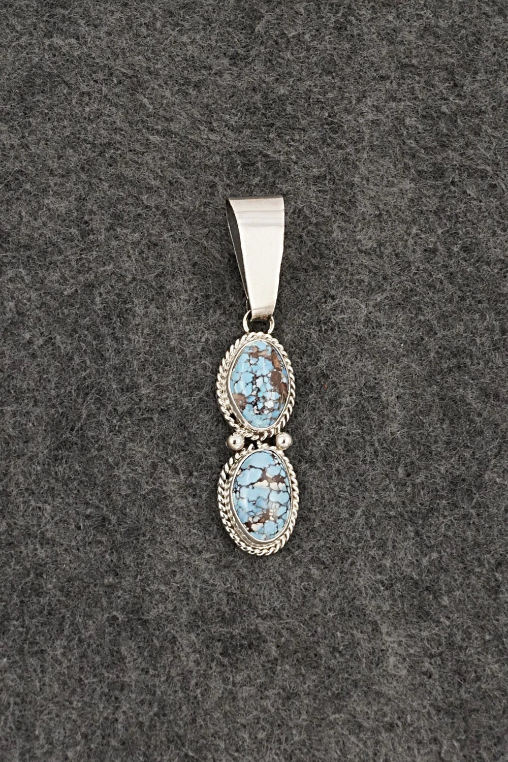 Turquoise & Sterling Silver Pendant - Eugene Gruber