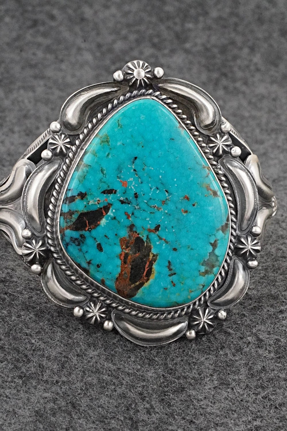 Turquoise & Sterling Silver Bracelet - Raymond Delgarito