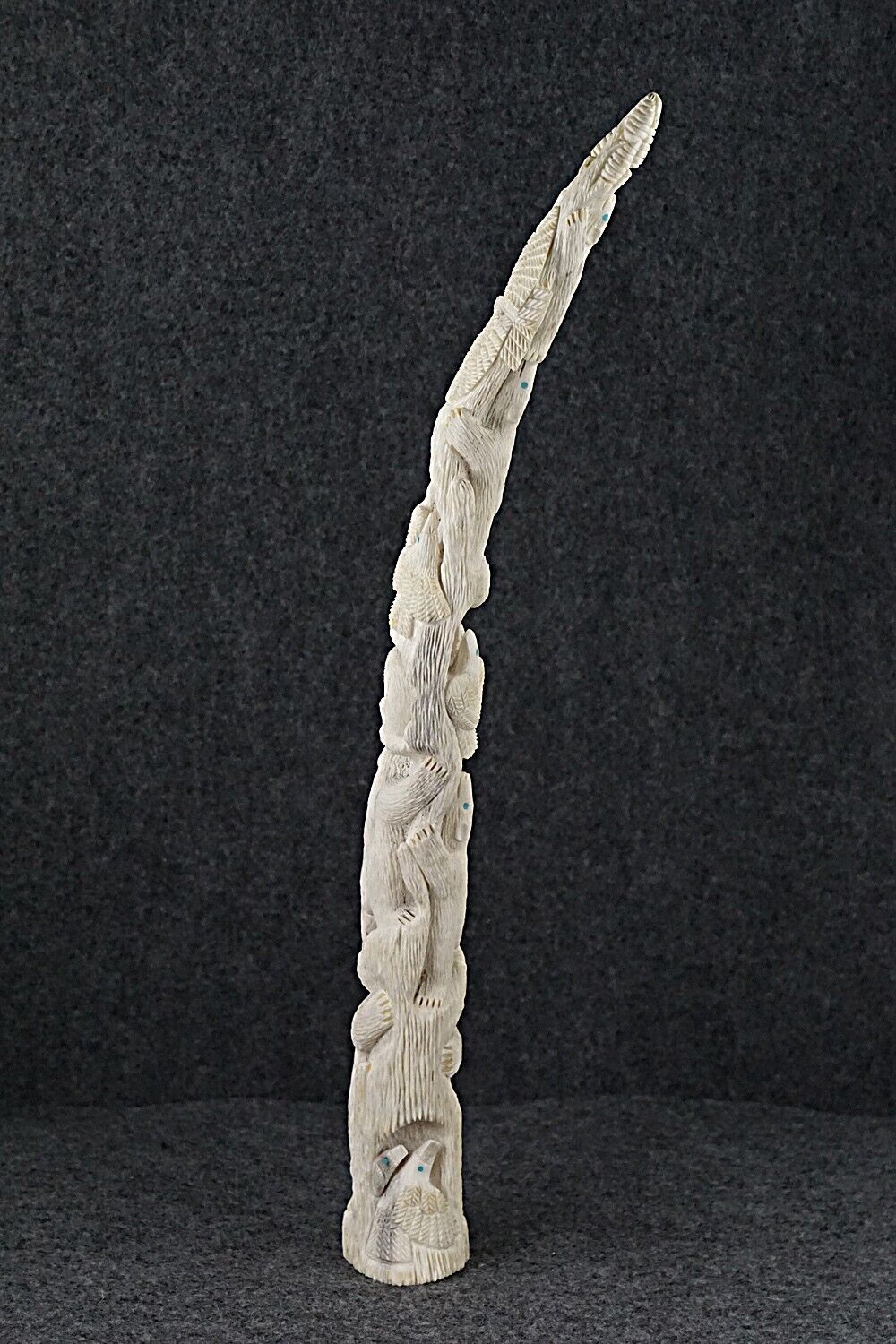 Bears & Eagles Zuni Fetish Carving - Destry Siutza