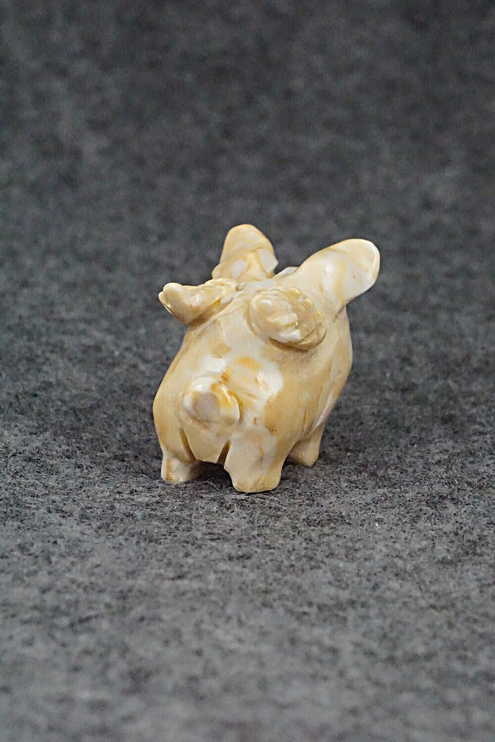 Pig With Wings Zuni Fetish Carving - Stanton Hanaweeka