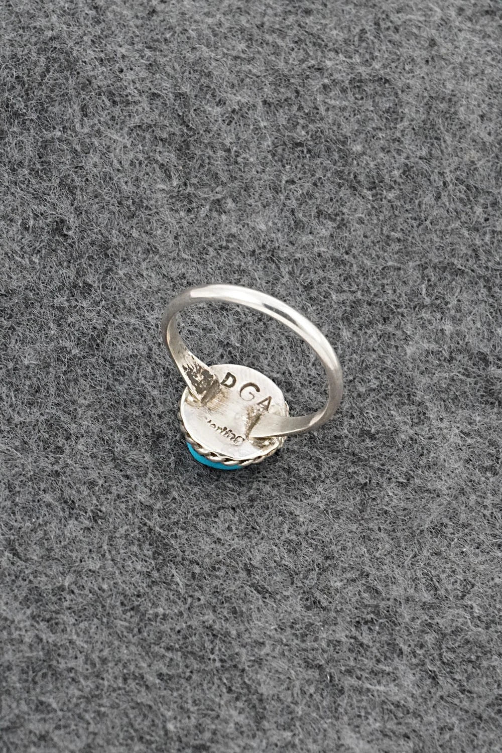 Turquoise & Sterling Silver Ring - Darius Arviso - Size 7.75