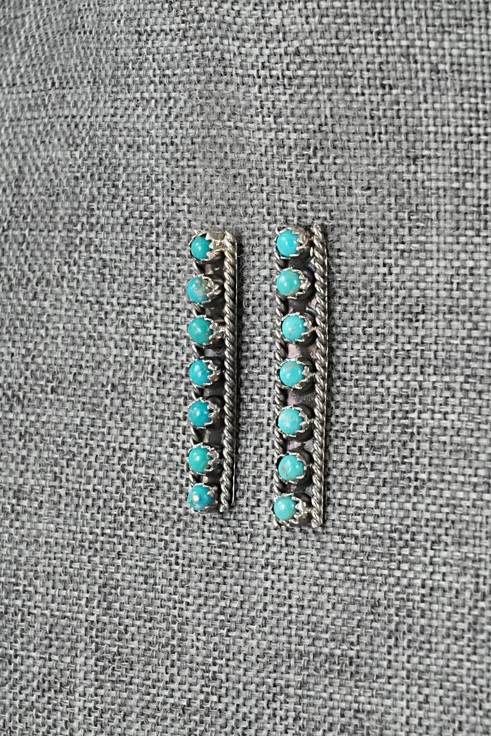 Turquoise & Sterling Silver Earrings - Dominic Duboise