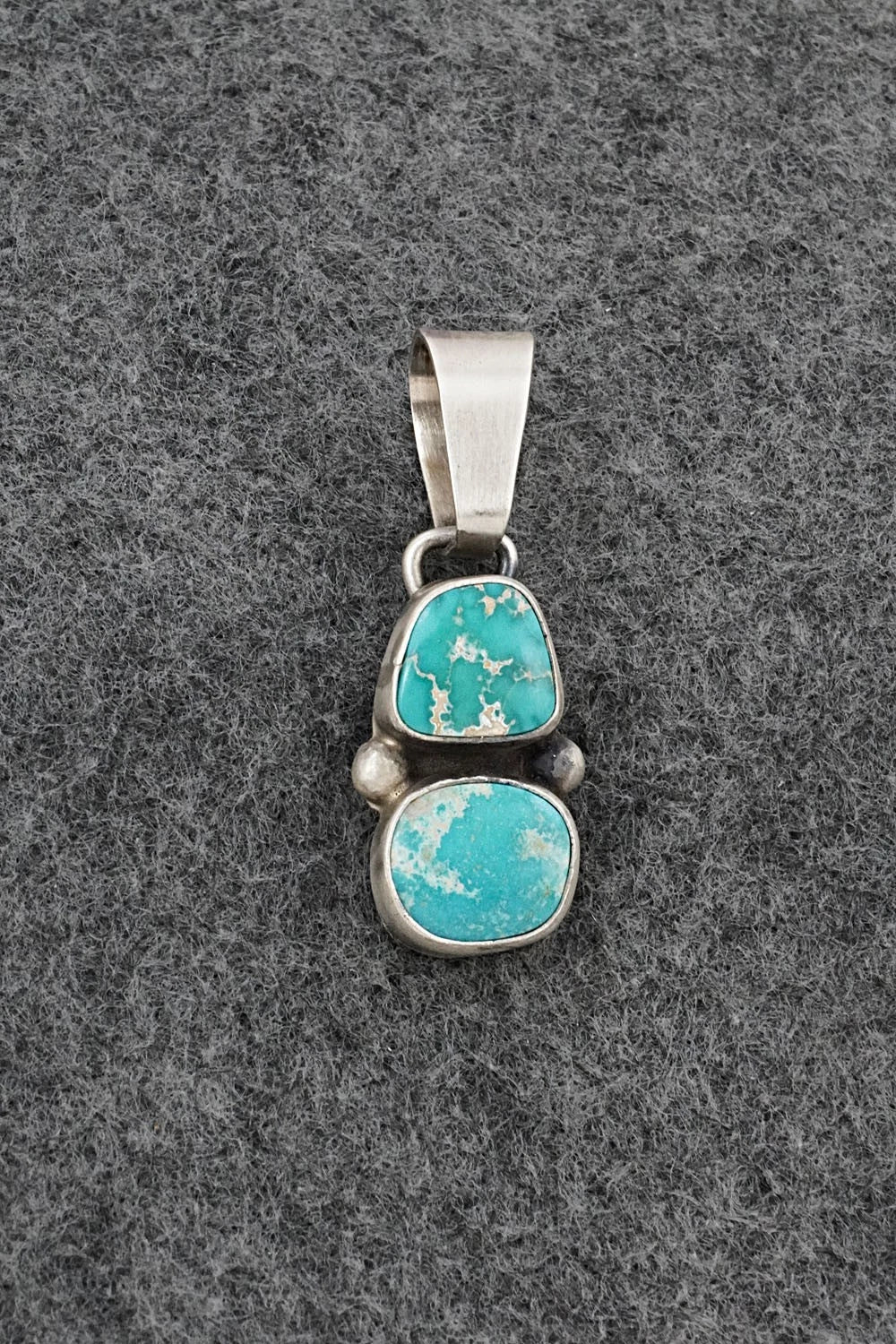 Turquoise & Sterling Silver Pendant - Darrin Livingston