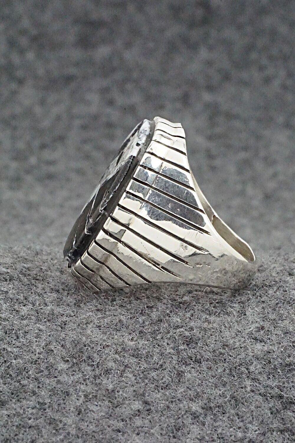 White Buffalo & Sterling Silver Ring - Trevor Jack - Size 9.75
