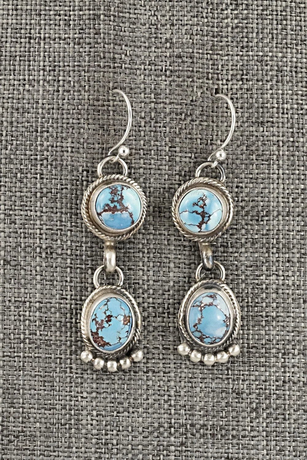 Turquoise & Sterling Silver Necklace and Earrings Set - Kathleen Livingston