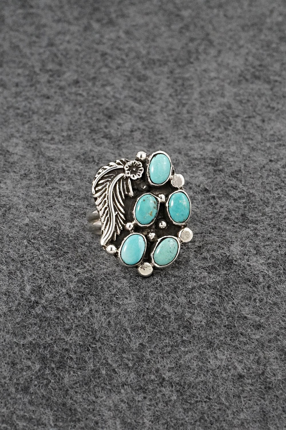 Turquoise & Sterling Silver Ring - Priscilla Reeder - Size 7