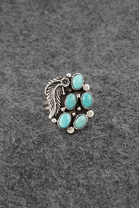 Turquoise & Sterling Silver Ring - Priscilla Reeder - Size 7