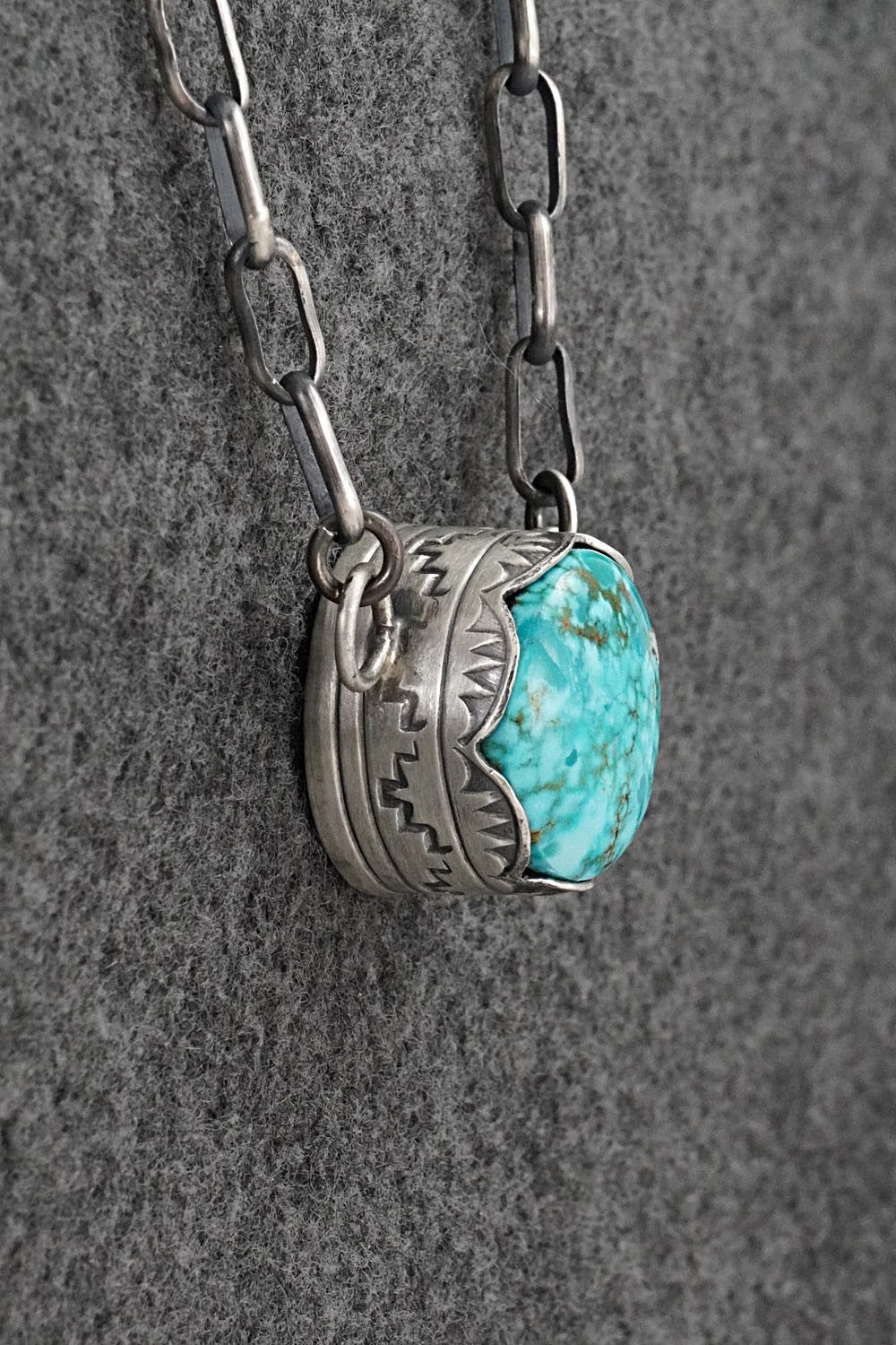 Turquoise & Sterling Silver Necklace - Paul Livingston