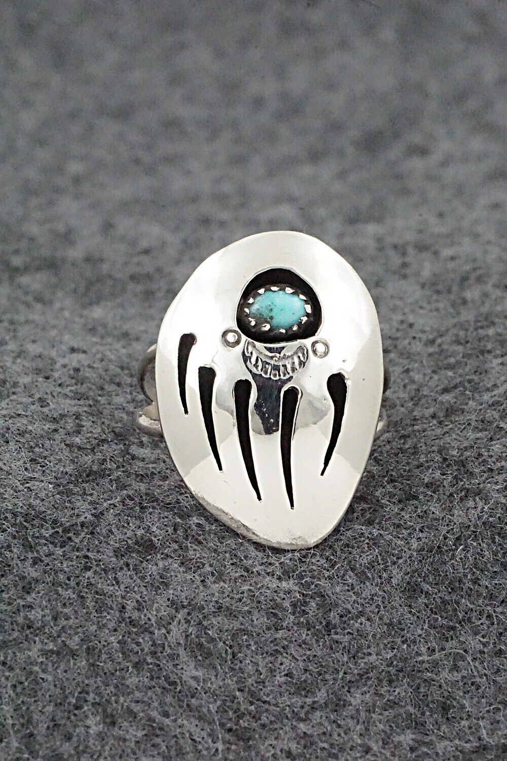 Turquoise & Sterling Silver Ring - Ervin Begay - Size 7.5