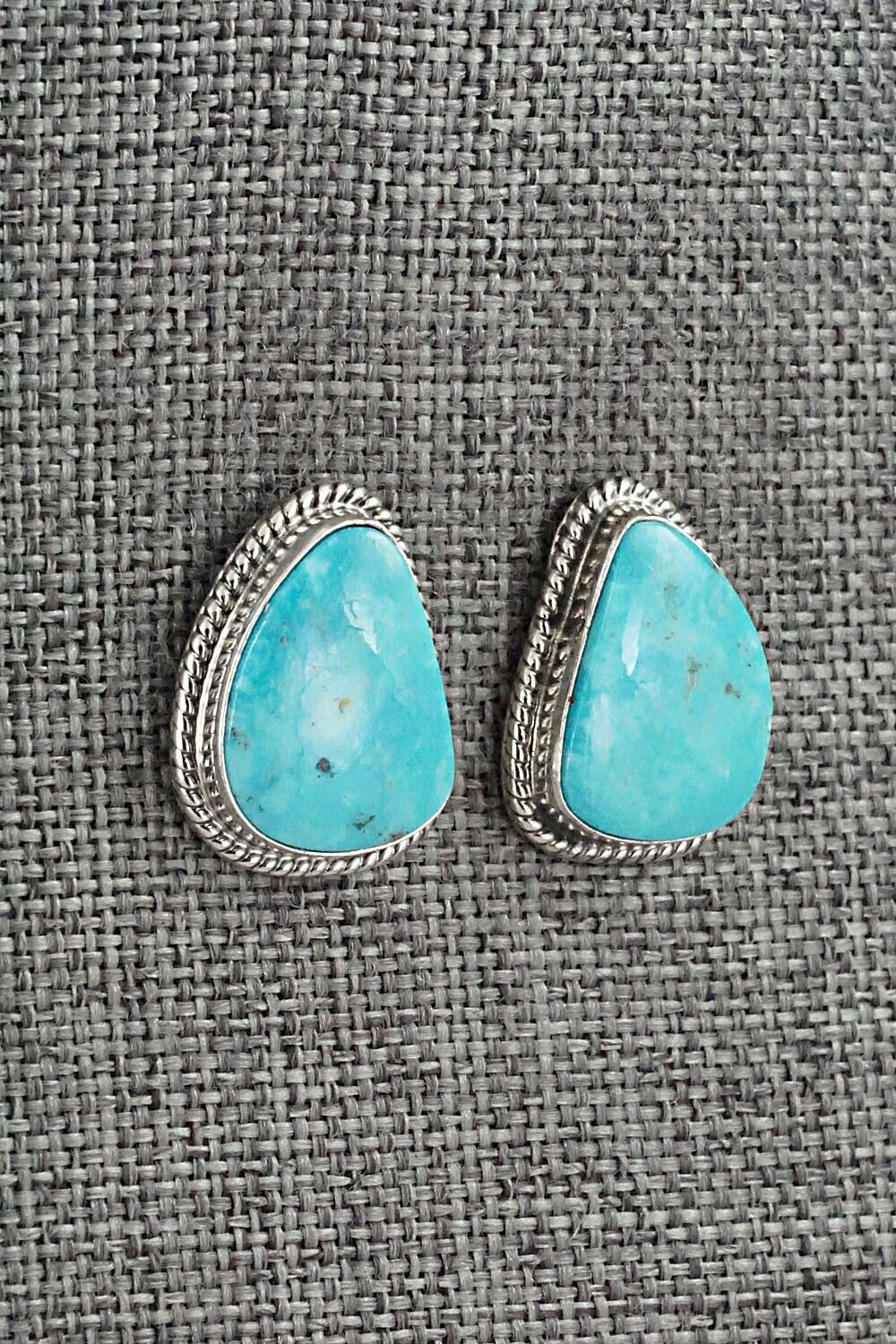 Turquoise & Sterling Silver Earrings - Sharon McCarthy