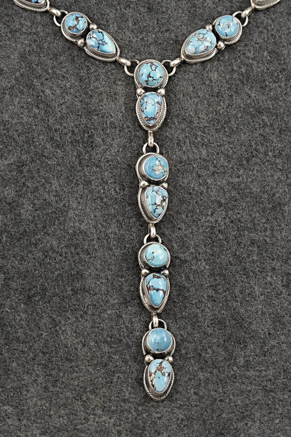Turquoise & Sterling Silver Necklace and Earrings Set - Kathleen Livingston