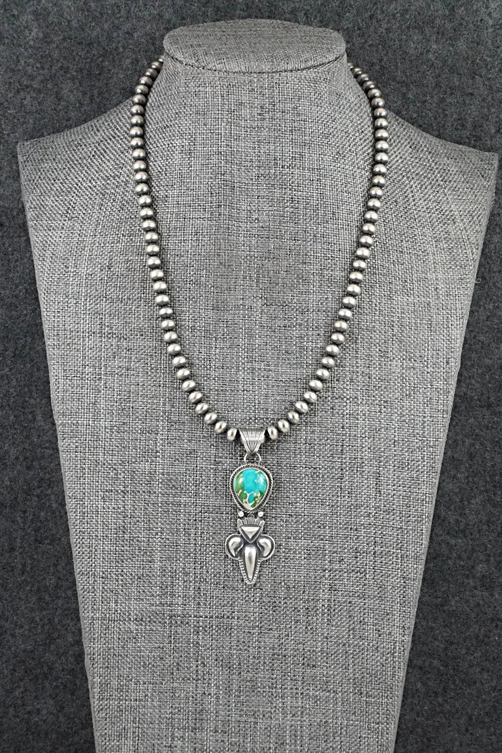 Turquoise & Sterling Silver Necklace - Gary Shorty