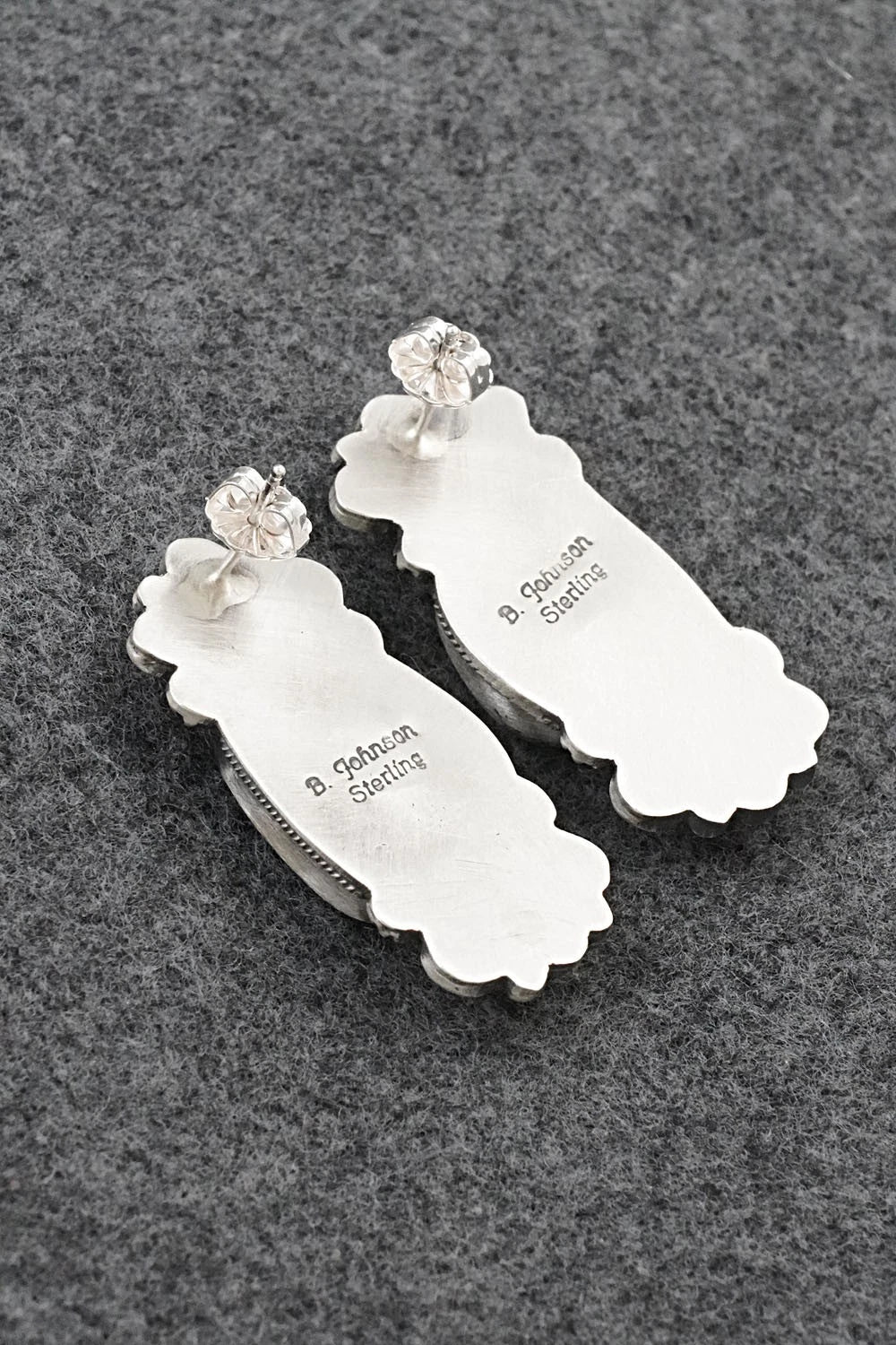 Turquoise & Sterling Silver Earrings - Bobby Johnson