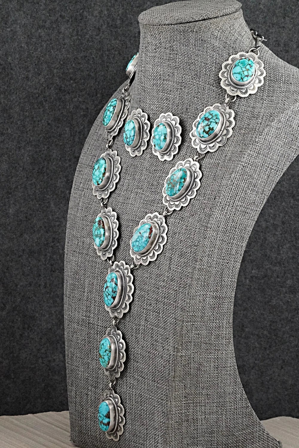 Turquoise & Sterling Silver Necklace and Earrings Set - Bob Becenti