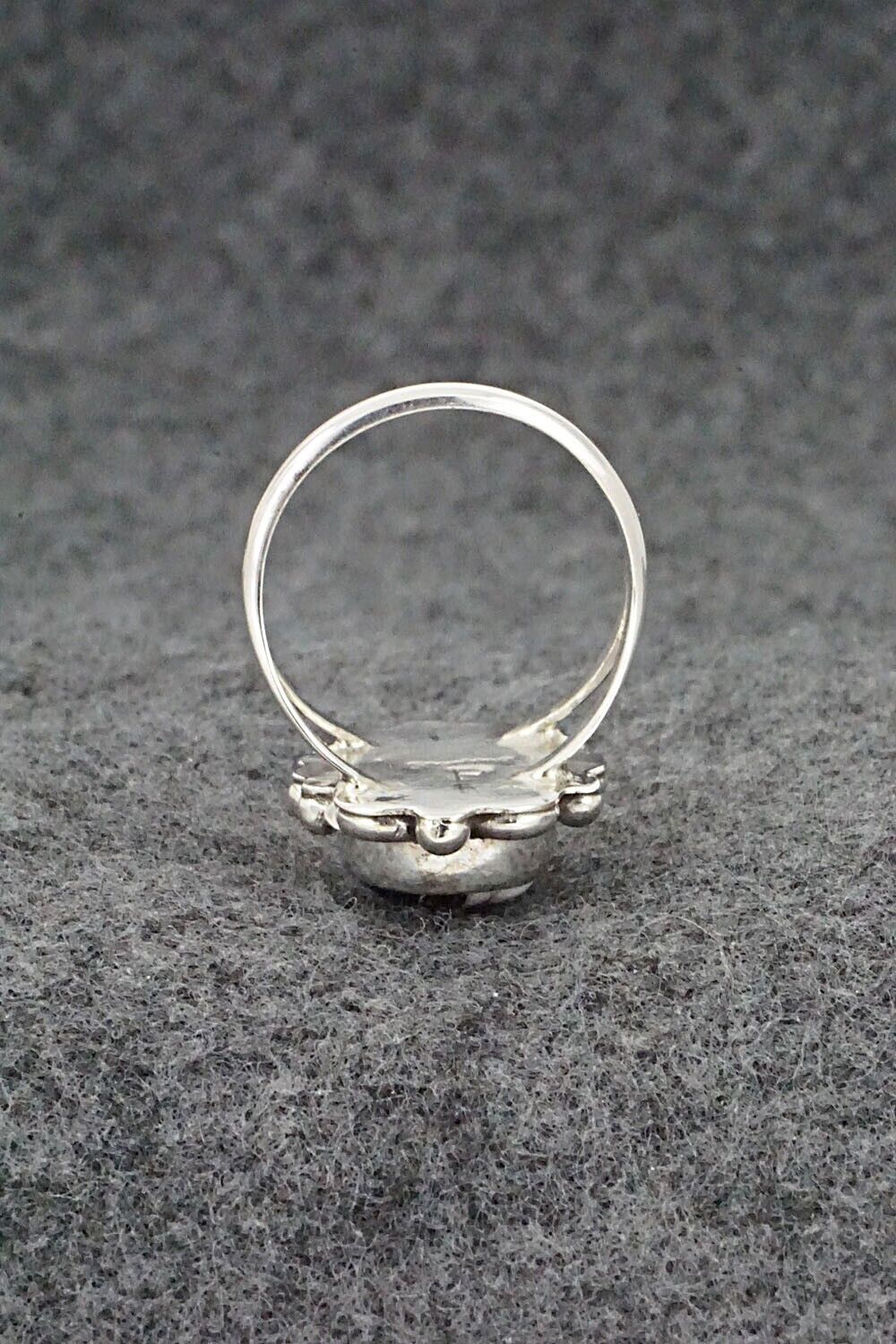 White Buffalo & Sterling Silver Ring - Priscilla Smith - Size 7.75