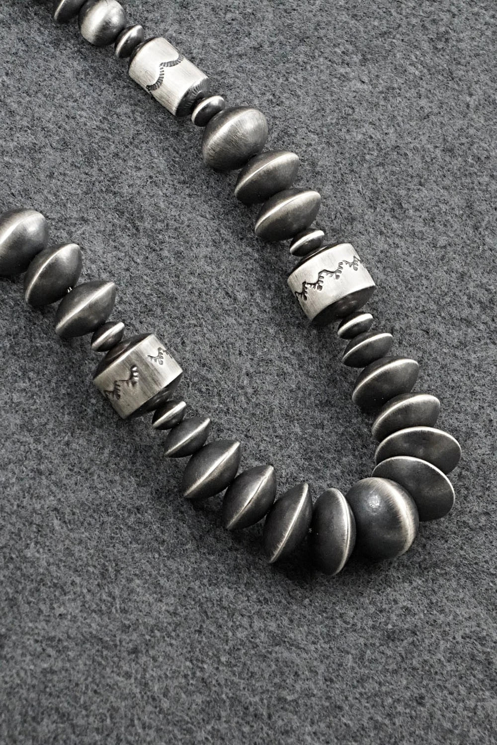 Sterling Silver Navajo Pearl Necklace 28" - Rose Martin