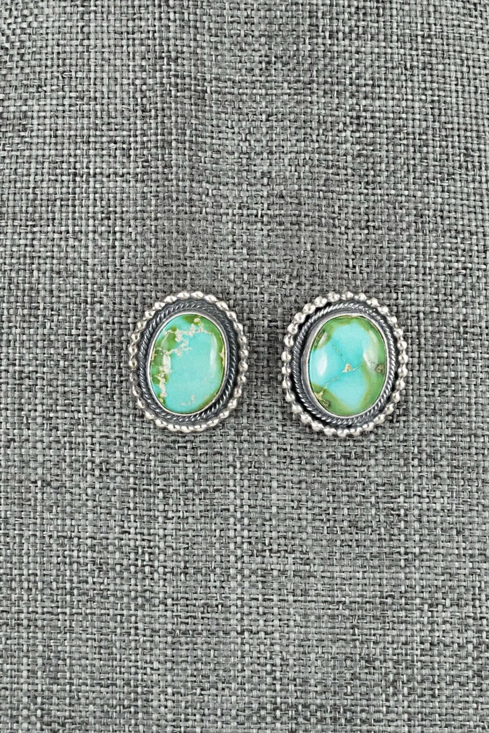 Turquoise & Sterling Silver Necklace and Earrings Set - Darrin Livingston